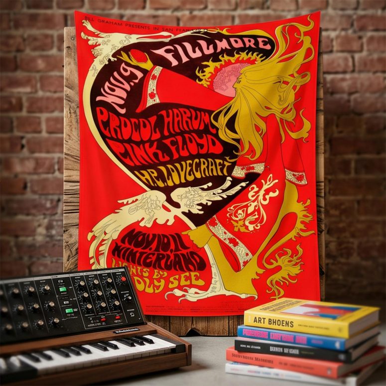 Pink Floyd Tapestry - Vintage Concert Poster from Fillmore Auditorium