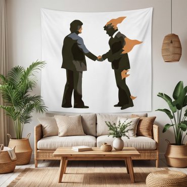 Pink Floyd Tapestry - Wish You Were Here Burning Man