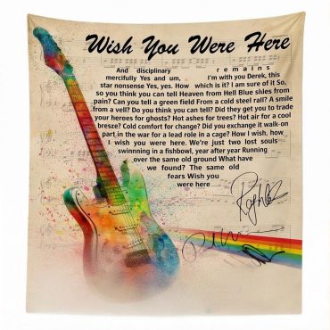 Pink Floyd Tapestry - Wish You Were Here Pink Floyd Sign Guitar