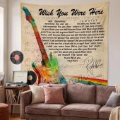 Pink Floyd Tapestry - Wish You Were Here Pink Floyd Sign Guitar Pink Floyd Tapestry - Wish You Were Here Pink Floyd Sign Guitar