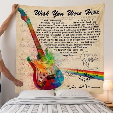 Pink Floyd Tapestry - Wish You Were Here Pink Floyd Sign Guitar