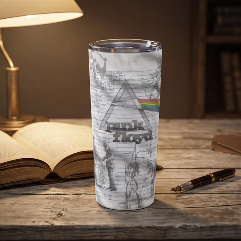 Pink Floyd Tumbler - Album Collage Sketch