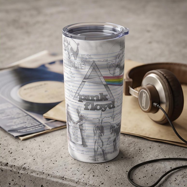 Pink Floyd Tumbler - Album Collage Sketch