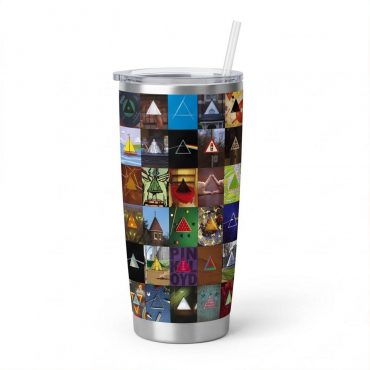 Pink Floyd Tumbler - Album Dark Side Of The Moon Collage