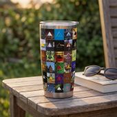 Pink Floyd Tumbler - Album Dark Side Of The Moon Collage Pink Floyd Tumbler - Album Dark Side Of The Moon Collage