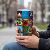Pink Floyd Tumbler - Album Dark Side Of The Moon Collage Pink Floyd Tumbler - Album Dark Side Of The Moon Collage