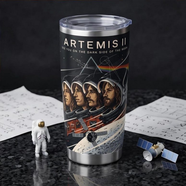 Pink Floyd Tumbler - Artemis II See You On The Dark Side Of The Moon