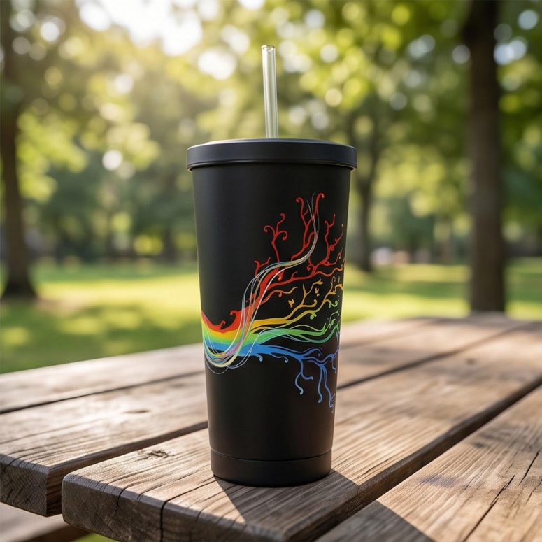 Pink Floyd Tumbler - Dark Side Of Roots Prism Pink Floyd Tumbler - Dark Side Of Roots Prism
