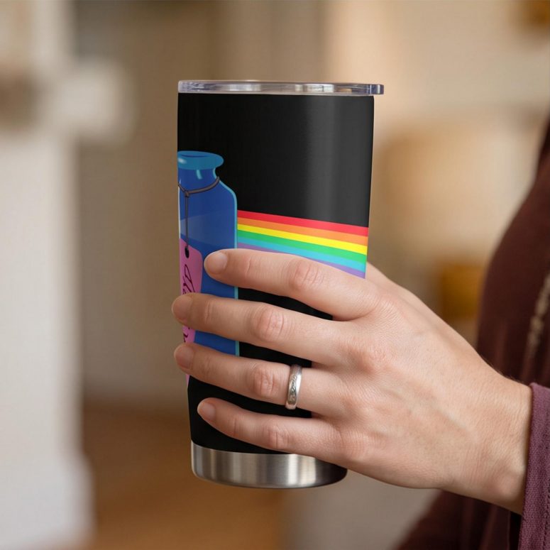 Pink Floyd Tumbler - Drink Floyd Alice in Wonderland Meets TDSOTM