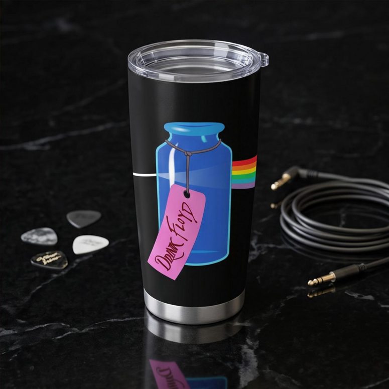 Pink Floyd Tumbler - Drink Floyd Alice in Wonderland Meets TDSOTM