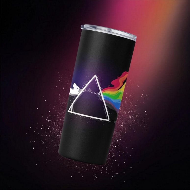 Pink Floyd Tumbler - Eeve Evolution Dark Side Of The Moon Pokemon