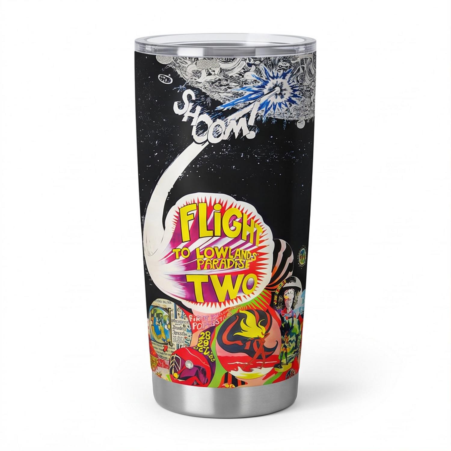 Pink Floyd Tumbler - Flight To Lowlands Paradise Two Pink Floyd 1968 Pink Floyd Tumbler - Flight To Lowlands Paradise Two Pink Floyd 1968