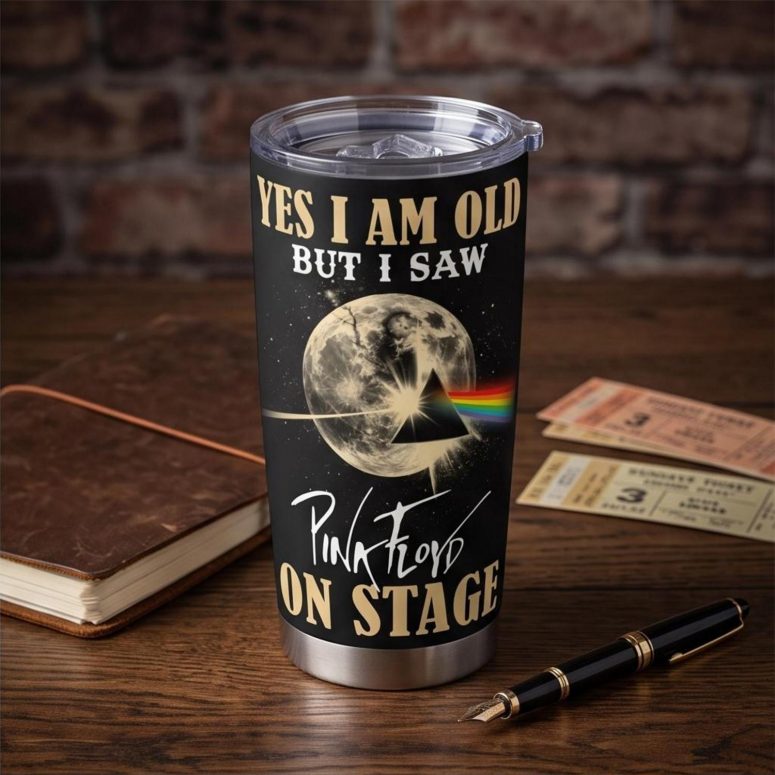 Pink Floyd Tumbler - I Am Old But I Saw Pink Floyd On Stage DSOTM Pink Floyd Tumbler - I Am Old But I Saw Pink Floyd On Stage DSOTM