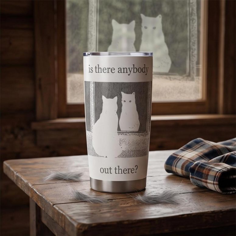 Pink Floyd Tumbler - Is There Any Body Out There Funny Witchy Cat Pink Floyd Tumbler - Is There Any Body Out There Funny Witchy Cat