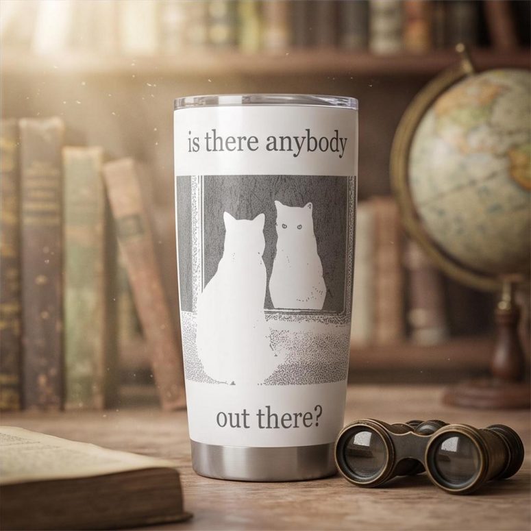 Pink Floyd Tumbler - Is There Any Body Out There Funny Witchy Cat Pink Floyd Tumbler - Is There Any Body Out There Funny Witchy Cat