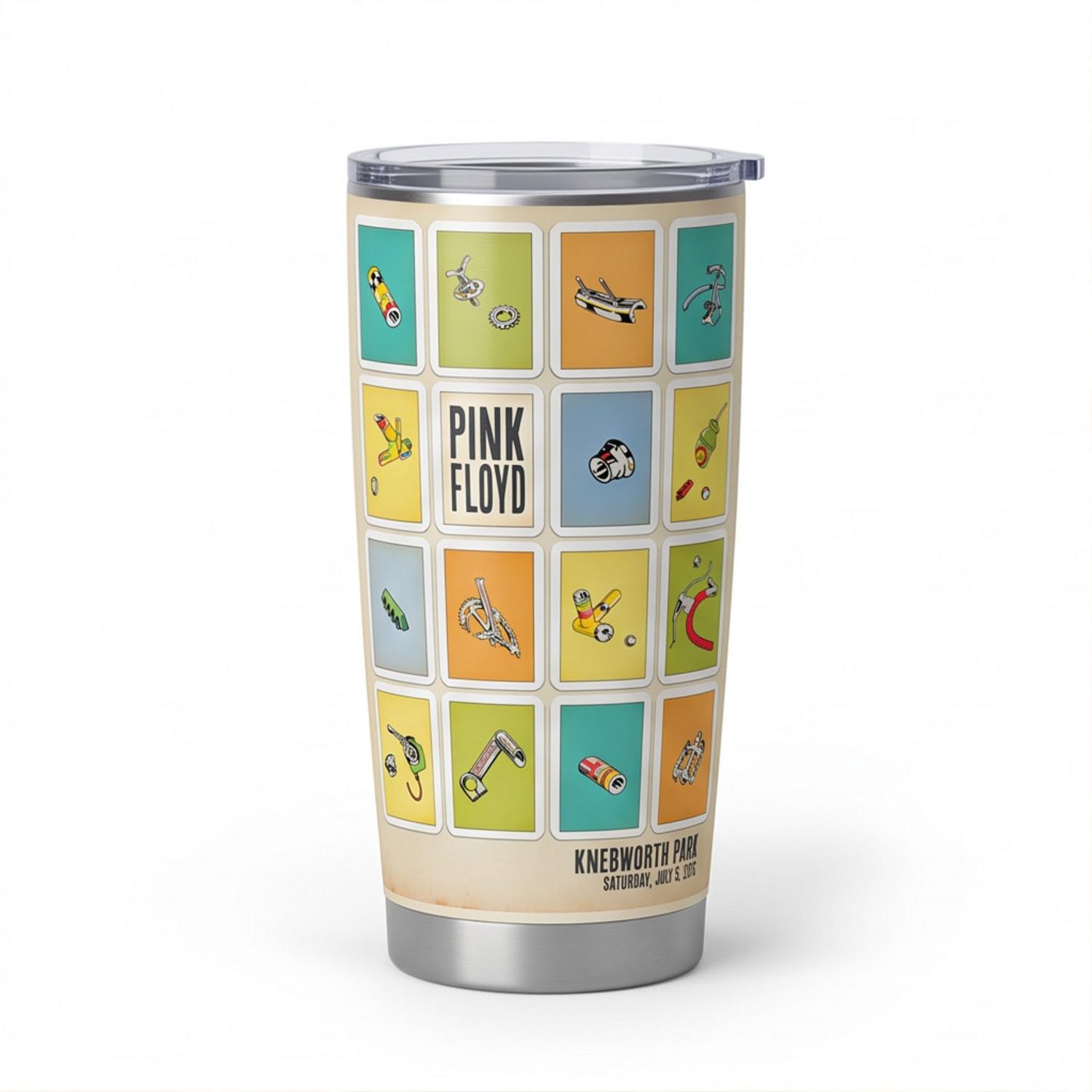 Pink Floyd Tumbler - Knebworth Park Bicycle Parts 1975 Pink Floyd Tumbler - Knebworth Park Bicycle Parts 1975