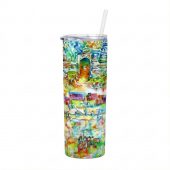 Pink Floyd Tumbler - Pink Floyd in concert at Pompeii Watercolor