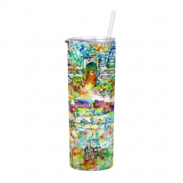Pink Floyd Tumbler - Pink Floyd in concert at Pompeii Watercolor Pink Floyd Tumbler - Pink Floyd in concert at Pompeii Watercolor