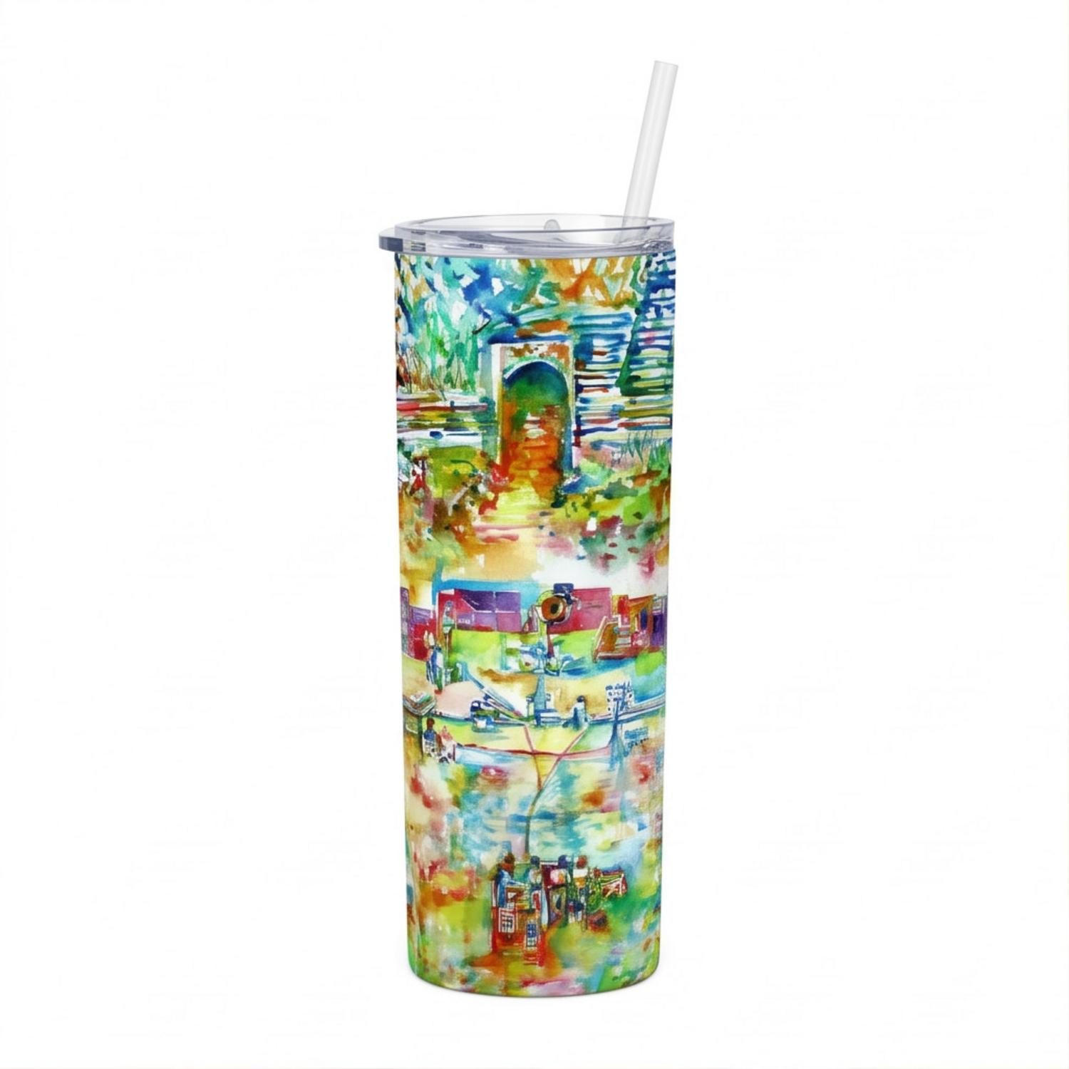 Pink Floyd Tumbler - Pink Floyd in concert at Pompeii Watercolor Pink Floyd Tumbler - Pink Floyd in concert at Pompeii Watercolor