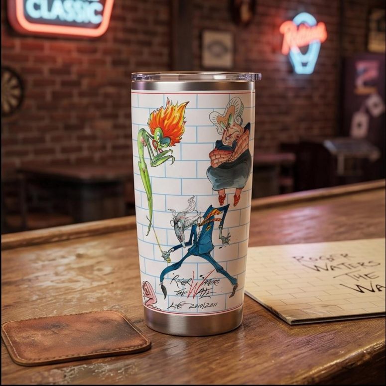 Pink Floyd Tumbler - Roger Waters special tour print The Wall