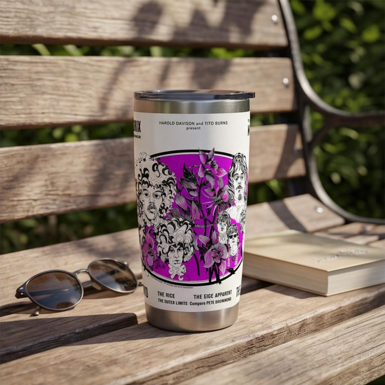 Pink Floyd Tumbler - Tallenge Pink Floyd And Jimi Hendrix 1967 Vintage UK Concert Pink Floyd Tumbler - Tallenge Pink Floyd And Jimi Hendrix 1967 Vintage UK Concert