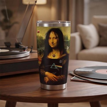 Pink Floyd Tumbler - TDSOTM Vinyl Disk Animals Atom Heart Mother Monalisa Parody