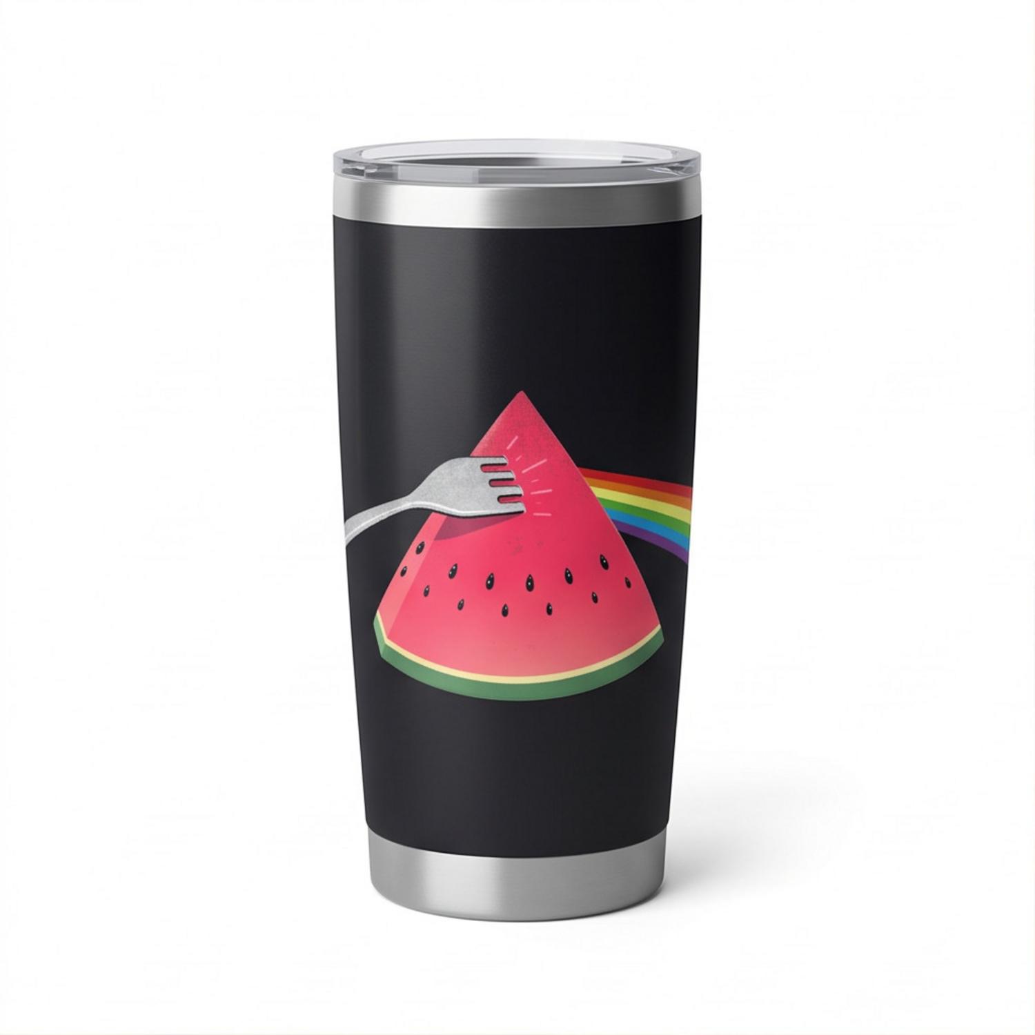 Pink Floyd Tumbler - The Fork Side of the Watermelon Pink Floyd Tumbler - The Fork Side of the Watermelon
