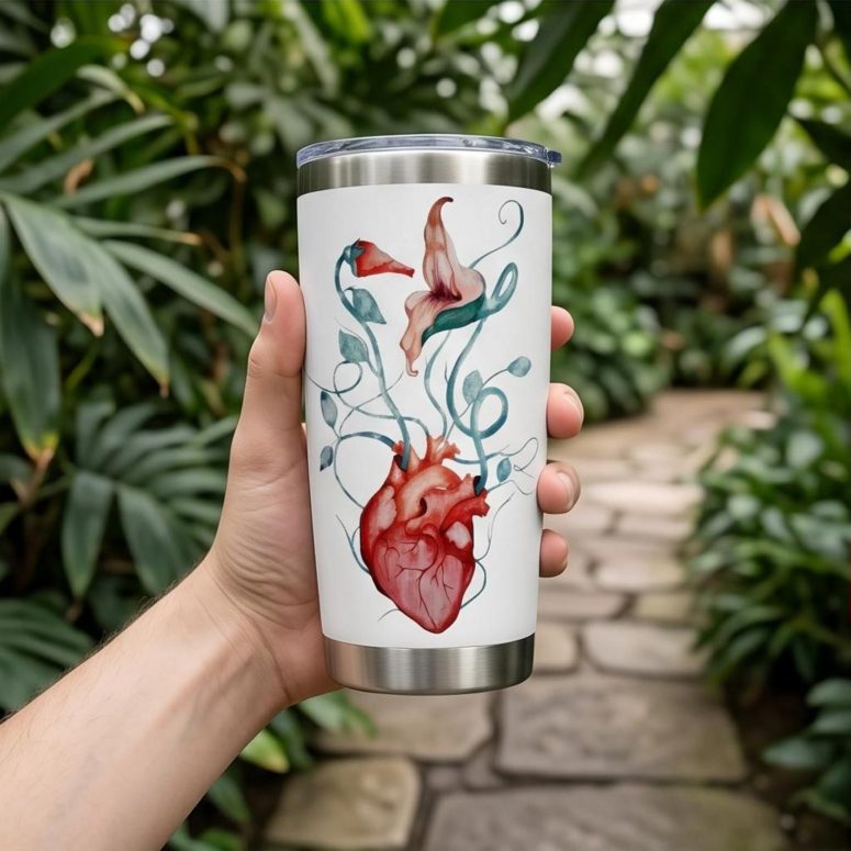 Pink Floyd Tumbler - The Wall Flower Heart What shall we do now Pink Floyd Tumbler - The Wall Flower Heart What shall we do now