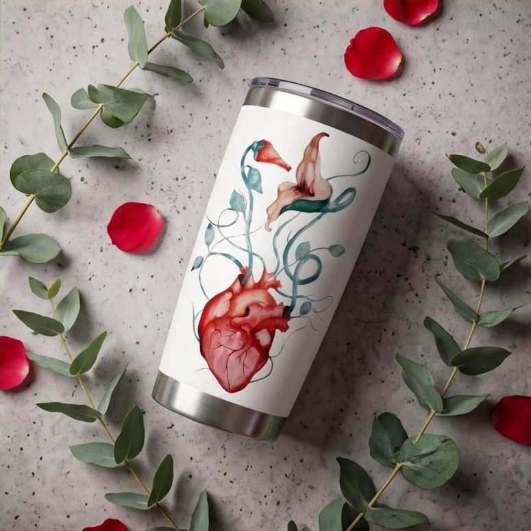 Pink Floyd Tumbler - The Wall Flower Heart What shall we do now Pink Floyd Tumbler - The Wall Flower Heart What shall we do now