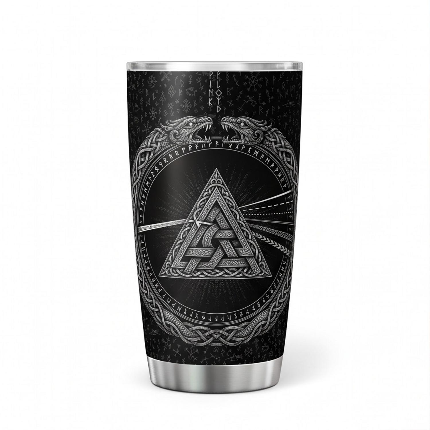 Pink Floyd Tumbler - Viking Valknut Dark Side Of The Moon Pink Floyd Tumbler - Viking Valknut Dark Side Of The Moon