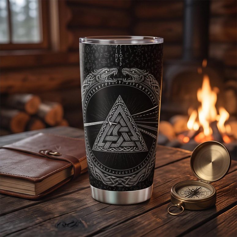 Pink Floyd Tumbler - Viking Valknut Dark Side Of The Moon Pink Floyd Tumbler - Viking Valknut Dark Side Of The Moon