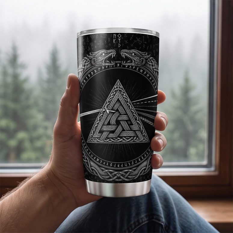 Pink Floyd Tumbler - Viking Valknut Dark Side Of The Moon Pink Floyd Tumbler - Viking Valknut Dark Side Of The Moon