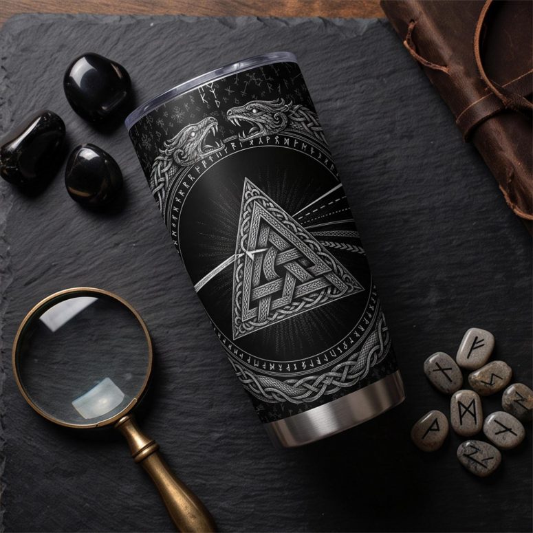 Pink Floyd Tumbler - Viking Valknut Dark Side Of The Moon Pink Floyd Tumbler - Viking Valknut Dark Side Of The Moon