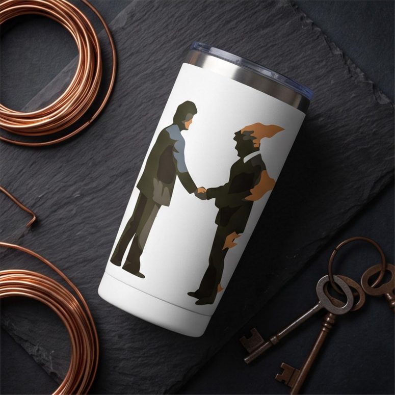 Pink Floyd Tumbler - Wish You Were Here Burning Man