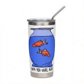 Pink Floyd Tumbler - Wish You Were Here lost souls in Fish Bowl Doodle Art