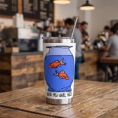 Pink Floyd Tumbler - Wish You Were Here lost souls in Fish Bowl Doodle Art