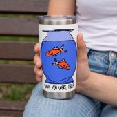 Pink Floyd Tumbler - Wish You Were Here lost souls in Fish Bowl Doodle Art