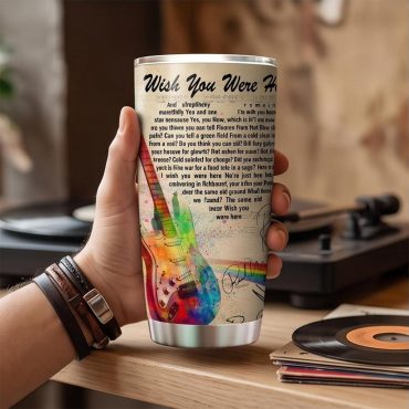 Pink Floyd Tumbler - Wish You Were Here Pink Floyd Sign Guitar