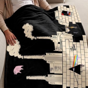 Pink Floyd Velveteen Plush Blanket - Album Art DSOTM Animals The Wall