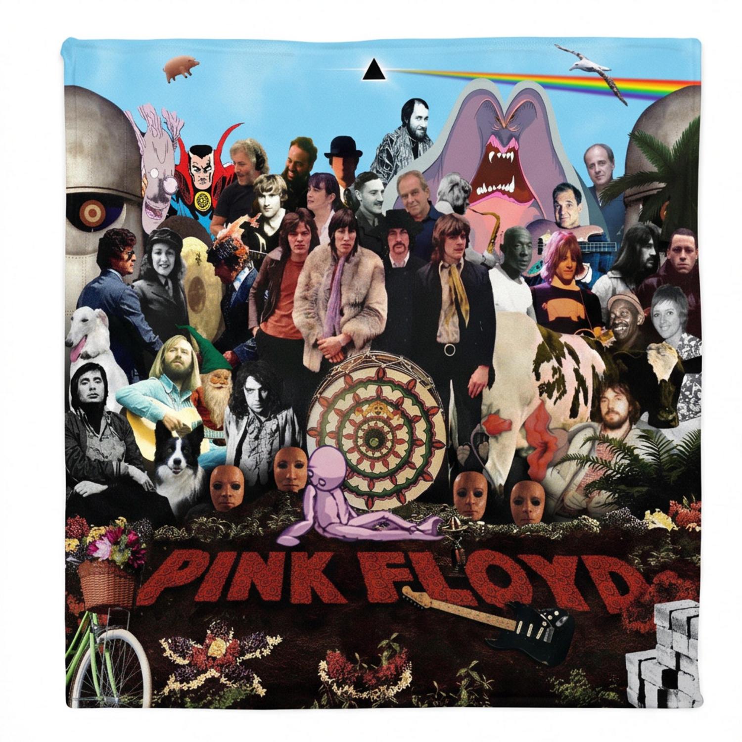 Pink Floyd Velveteen Plush Blanket - All In All, They’re Just Bricks From The Wall Pink Floyd Velveteen Plush Blanket - All In All, They’re Just Bricks From The Wall