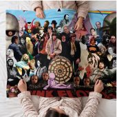 Pink Floyd Velveteen Plush Blanket - All In All, They’re Just Bricks From The Wall Pink Floyd Velveteen Plush Blanket - All In All, They’re Just Bricks From The Wall