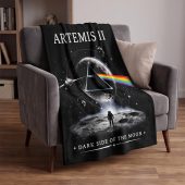 Pink Floyd Velveteen Plush Blanket - Artemis II Dark Side of the Moon Space Mission Pink Floyd Velveteen Plush Blanket - Artemis II Dark Side of the Moon Space Mission