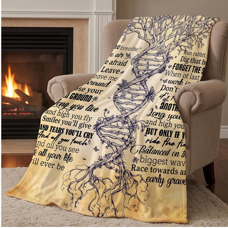 Pink Floyd Velveteen Plush Blanket - Breathe Lyrics Pink Floyd Velveteen Plush Blanket - Breathe Lyrics