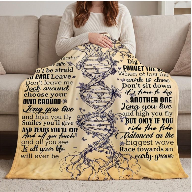Pink Floyd Velveteen Plush Blanket - Breathe Lyrics Pink Floyd Velveteen Plush Blanket - Breathe Lyrics