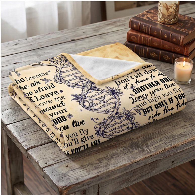 Pink Floyd Velveteen Plush Blanket - Breathe Lyrics Pink Floyd Velveteen Plush Blanket - Breathe Lyrics