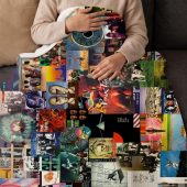 Pink Floyd Velveteen Plush Blanket - Collage Albums
