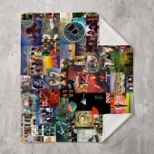 Pink Floyd Velveteen Plush Blanket - Collage Albums