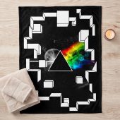 Pink Floyd Velveteen Plush Blanket - Dark Side of the Moon Galaxy Break Wall