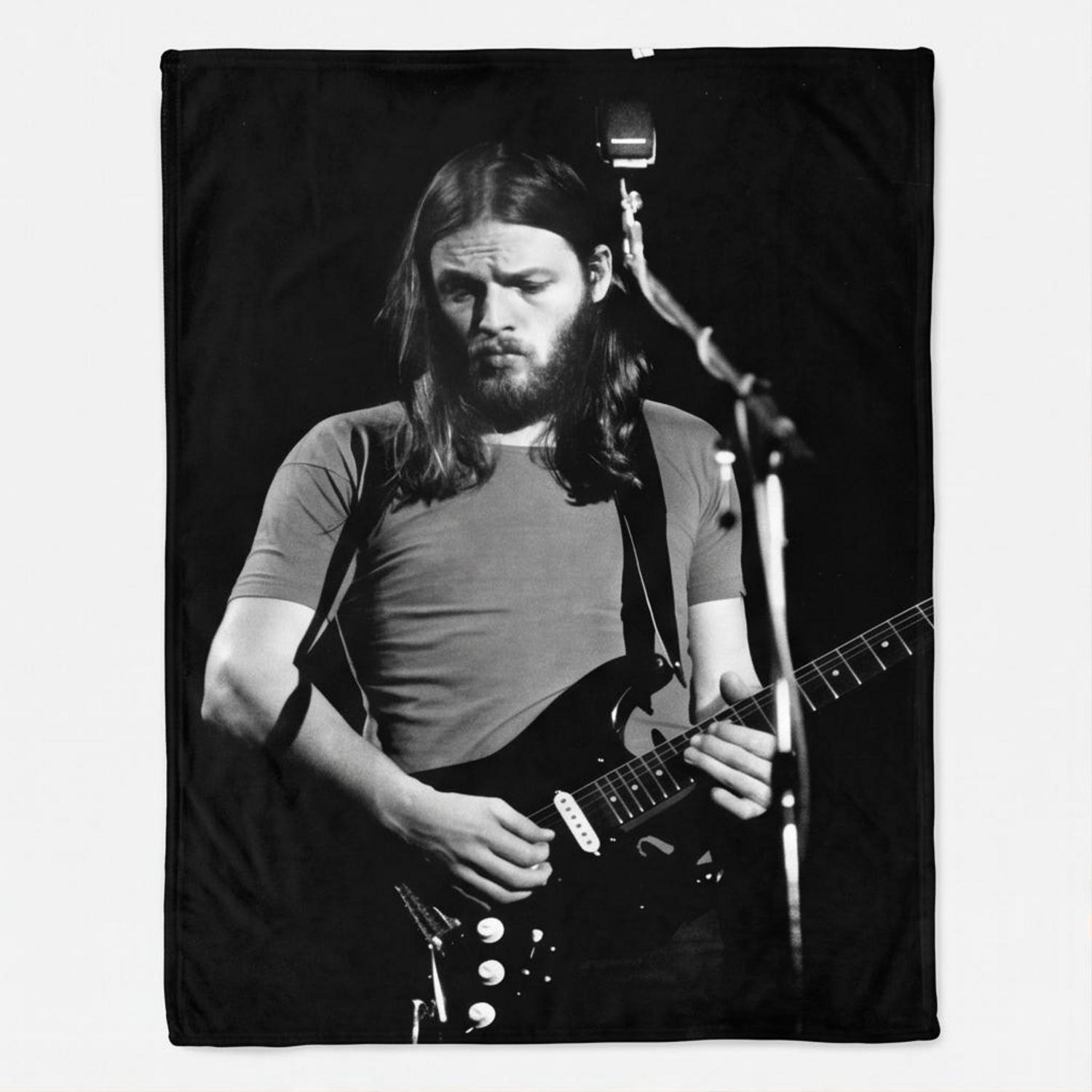 Pink Floyd Velveteen Plush Blanket - David Gilmour Live In Concert 1974 Pink Floyd Velveteen Plush Blanket - David Gilmour Live In Concert 1974