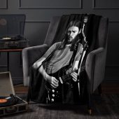 Pink Floyd Velveteen Plush Blanket - David Gilmour Live In Concert 1974 Pink Floyd Velveteen Plush Blanket - David Gilmour Live In Concert 1974